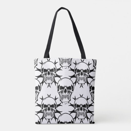 SPOOKY SKULLS HALLOWEEN CANVAS TAS (Achterkant)
