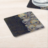 Spooky Skulls Halloween Creepy Kartonnen Onderzetters (Schuin)