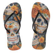 Spooky Skulls: Halloween-geïnspireerd patroon ontw Teenslippers (Voetbed)