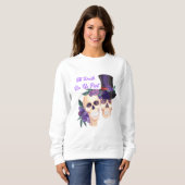 Spooky Skulls Halloween Hoodie | Paar Sweatshirt (Voorkant volledig)