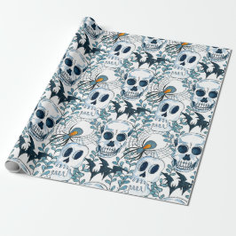 Spooky Skulls Halloween inpakpapier