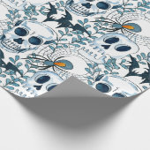 Spooky Skulls Halloween inpakpapier (Hoek)