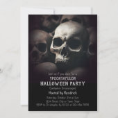Spooky Skulls Halloween Kostuum Party Kaart (Voorkant)