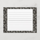 Spooky Skulls Halloween Recipcard Briefkaart (Achterkant)
