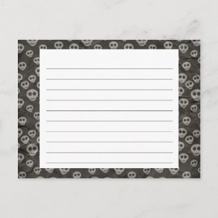 Spooky Skulls Halloween Recipcard Briefkaart
