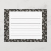 Spooky Skulls Halloween Recipcard Briefkaart (Voorkant)