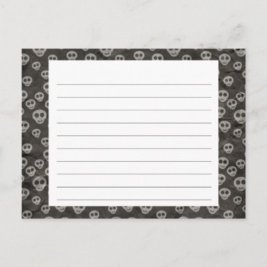 Spooky Skulls Halloween Recipcard Briefkaart (Voorkant)