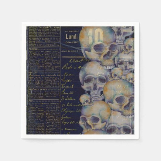 Spooky Skulls Halloween Servet (Voorkant)