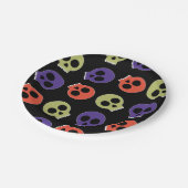 Spooky Skulls Happy Halloween Papieren Bordje (Gekanteld)