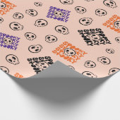 Spooky Skulls Naadloze Halloween-inpakpapier Cadeaupapier (Hoek)