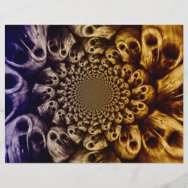 Spooky Skulls Paarse Black Abstracte Pop Art