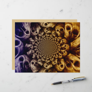 Spooky Skulls Paarse Black Abstracte Pop Art