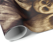 Spooky Skulls Paarse Black Abstracte Pop Art Cadeaupapier (Rol Hoek)