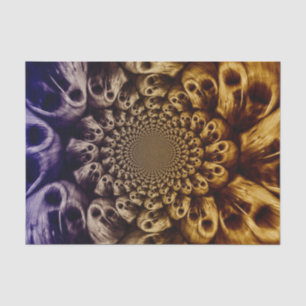 Spooky Skulls Paarse Black Abstracte Pop Art Tissuepapier