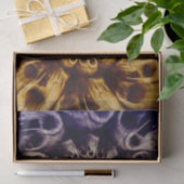 Spooky Skulls Paarse Black Abstracte Pop Art Tissuepapier (Geschenk)