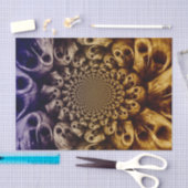 Spooky Skulls Paarse Black Abstracte Pop Art Tissuepapier (Craft)