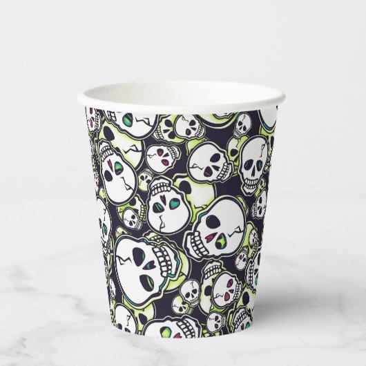 Spooky Skulls Papieren Bekers (Voorkant)