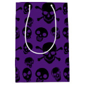 Spooky Skulls Pattern Halloween Medium Gift Bag Medium Cadeauzakje (Voorkant)