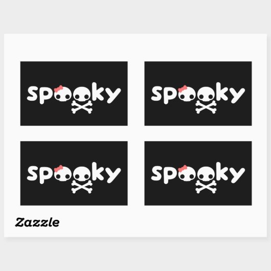 Spooky Skulls Rechthoekige Sticker (Vel)