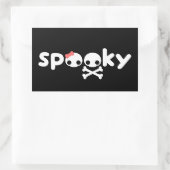 Spooky Skulls Rechthoekige Sticker (Tas)
