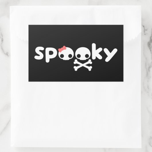 Spooky Skulls Rechthoekige Sticker (Tas)