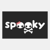 Spooky Skulls Rechthoekige Sticker (Voorkant)