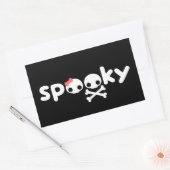 Spooky Skulls Rechthoekige Sticker (Envelop)