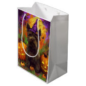 Spooky Skye Terrier Hond Halloween Heksenpompoen Medium Cadeauzakje (Achterkant Gekanteld)
