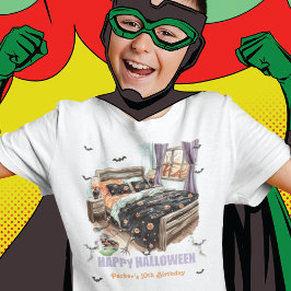 Spooky Sleepover Boy Verjaardag Skeleton Handen T-shirt