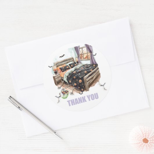 Spooky Sleepover Dank u Stickers (Envelop)