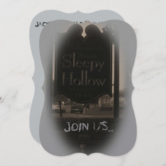Spooky Sleepy Hollow 5 "x 7" Uitnodigingen (Voorkant / Achterkant)