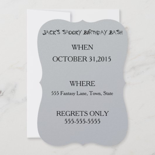 Spooky Sleepy Hollow 5 "x 7" Uitnodigingen (Achterkant)