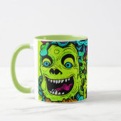 Spooky Slimy Groen Monster Pattern Mok (Links)