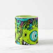 Spooky Slimy Groen Monster Pattern Mok (Midden)