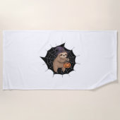 Spooky Sloth Halloween Fun - Schattigee Trick-or-T Strandlaken (Voorkant)