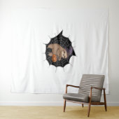 Spooky Sloth Halloween Fun - Schattigee Trick-or-T Wandkleed (In Situ (horizontaal))