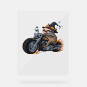 Spooky Sloth Motorcycle Ride Halloween Biker Fun C Acryl Bord (Voorkant)