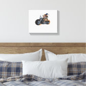 Spooky Sloth Motorcycle Ride Halloween Biker Fun C Canvas Afdruk (Insitu (Slaapkamer))