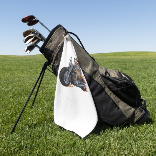 Spooky Sloth Motorcycle Ride Halloween Biker Fun C Golfhanddoek (Groen)