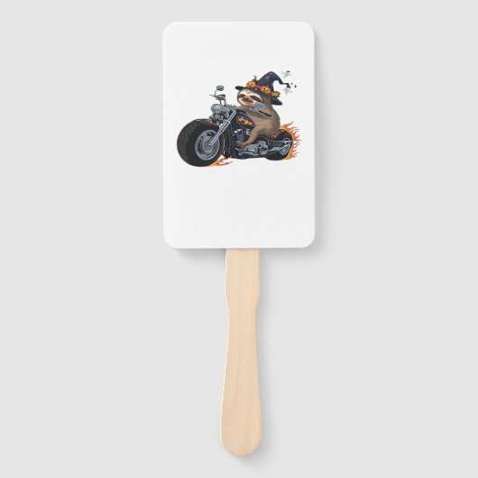 Spooky Sloth Motorcycle Ride Halloween Biker Fun C Handwaaier (Voorkant)