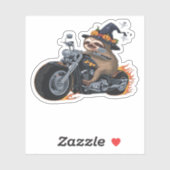 Spooky Sloth Motorcycle Ride Halloween Biker Fun C Sticker (Vel)