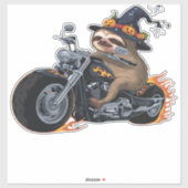 Spooky Sloth Motorcycle Ride Halloween Biker Fun C Sticker (Vel)