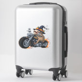 Spooky Sloth Motorcycle Ride Halloween Biker Fun C Sticker (Koffer)