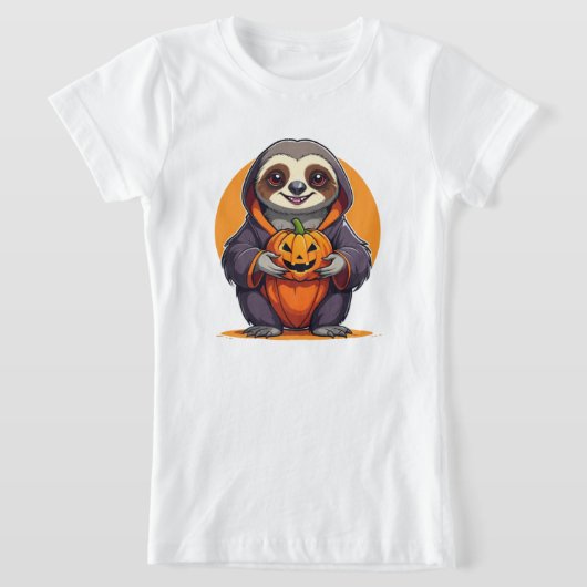 Spooky Sloth Vampire Halloween Schattige en grieze T-shirt (Laagn)