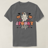 Spooky SLP Retro Groovy Halloween Speech Language T-shirt (Design voorkant)