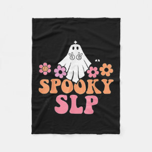 Spooky SLP Spraaktaal Patholoog Schattige Ghost Fleece Deken