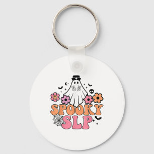 Spooky SLP Spraaktaal Patholoog Schattige Ghost Sleutelhanger