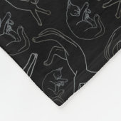 Spooky Small Black Cat Nap Fleece Blanket (zwart) Deken (Hoek)