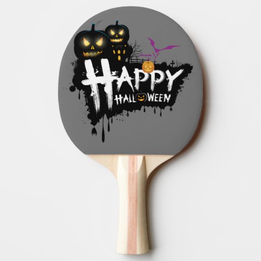 Spooky Smash: Halloween Edition Ping Pong Paddle Tafeltennisbatje (Achterkant)