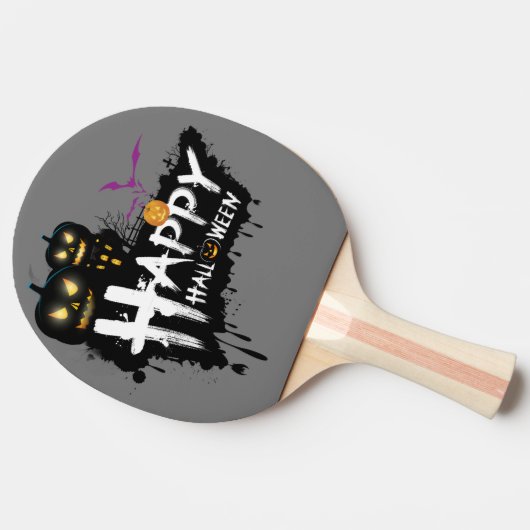 Spooky Smash: Halloween Edition Ping Pong Paddle Tafeltennisbatje (Zijkant)